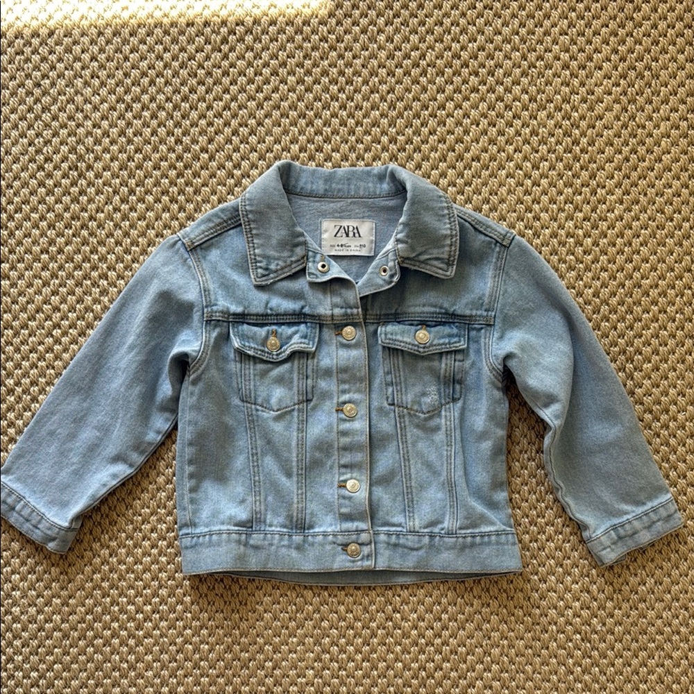 Zara Girls Custom Blue Jean Jacket Timeless Denim Design Gemma size 4-5 year